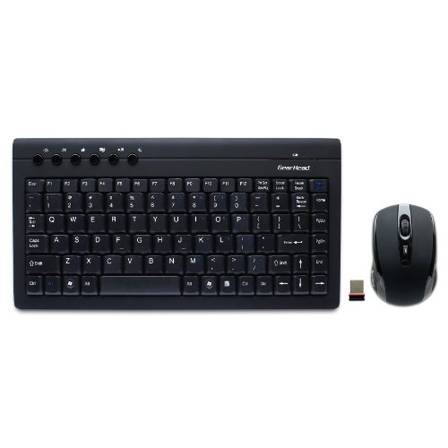 Gear Head KB3750W Wireless Mini Keyboard With Optical Mouse