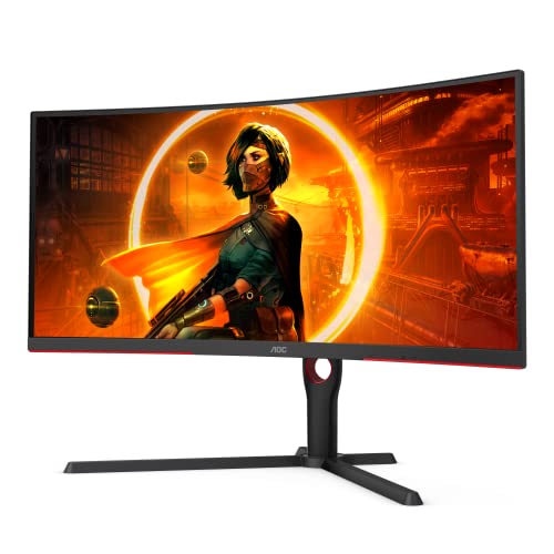 AOC CU34G3S/BK 34.0" 3440 x 1440 165 Hz Curved Monitor