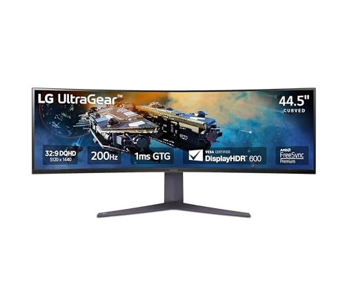 LG 45GR65DC-B 45.0&quot; 5120 x 1440 200 Hz Curved Monitor