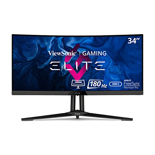 ViewSonic XG340C-2K 34.0&quot; 3440 x 1440 180 Hz Curved Monitor