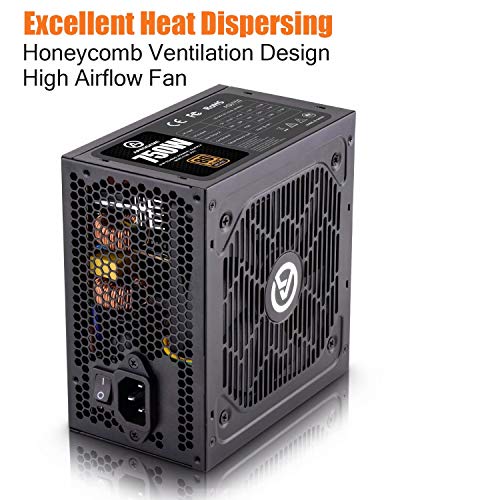 ARESGAME AGV 750 W 80+ Bronze Certified Semi-modular ATX Power Supply