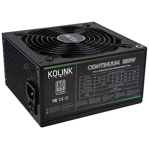 KOLINK Continuum 850 W 80+ Platinum Certified Fully Modular ATX Power Supply