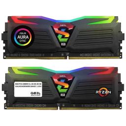 GeIL GeIL 16GB (2 x 8GB) 288-Pin DDR4 SDRAM DDR4 3600 (PC4 28800) Desktop Memory Model GALS416GB3600C18ADC 16 GB (2 x 8 GB) DDR4-3600 CL18 Memory