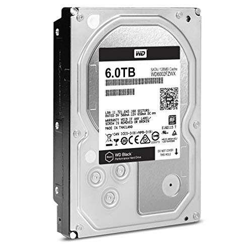 Western Digital Black 6 TB 3.5" 7200 RPM Internal Hard Drive